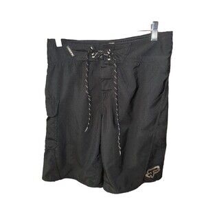 Men's Fox Swim Trunks Size 21 Black in Color